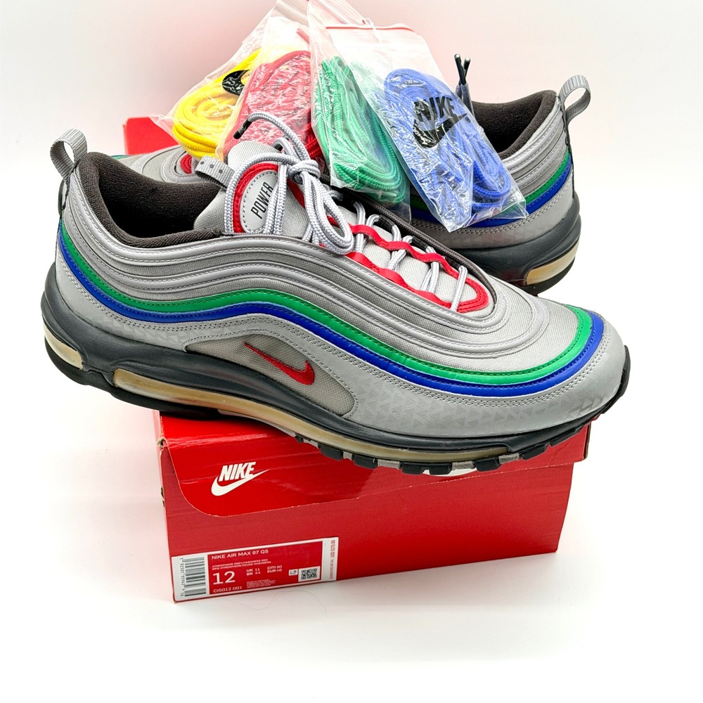 Nike Air Max 97 QS Nintendo 64 Atmosphere Grey Habanero Red CI5012-001 Mens 12